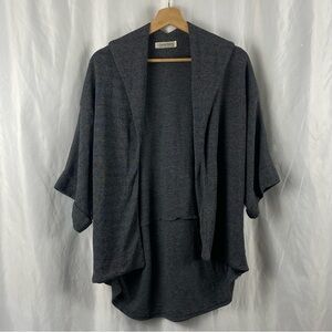Cocoa Danny Gray Shrug Cardigan with Wide Collar Size One Size
